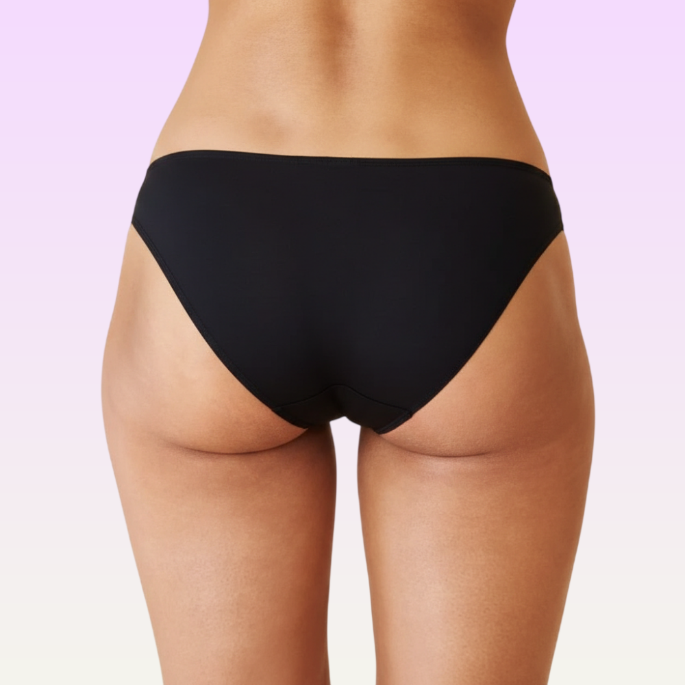 Culotte menstruelle noire vue de dos