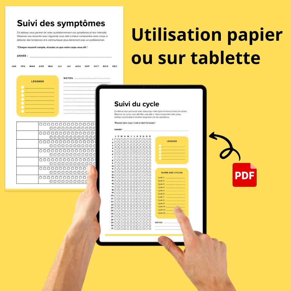 Tracker Endométriose | Suivi des Symptômes, Cycles & Traitements Madame Patch