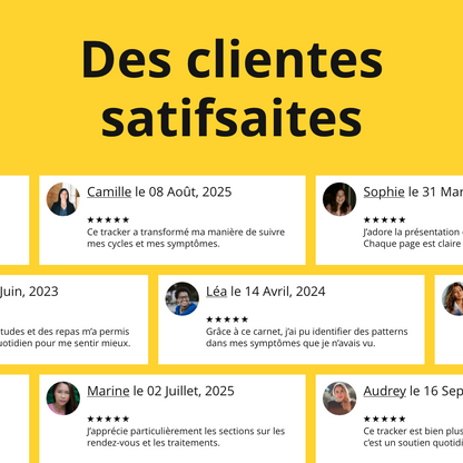 Tracker Endométriose | Suivi des Symptômes, Cycles & Traitements Madame Patch